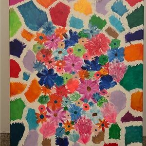 Colorful Abstract Floral Painting